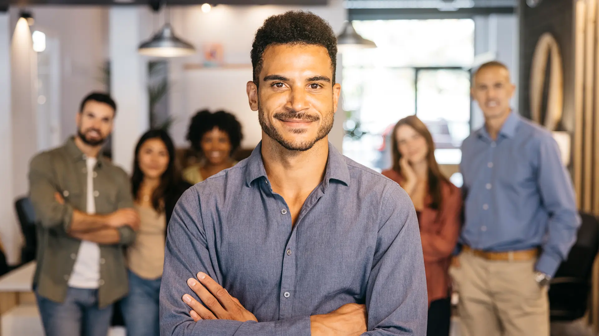 Executive team collaborating